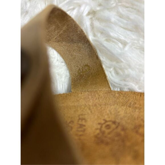 Yokono Tan Strap Leather Wedge Sandals - Picture 7 of 7